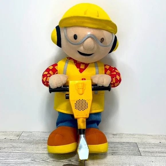 Vintage 2001 Bob The Builder Hasbro Talking! Shaking! Jackhammer!
